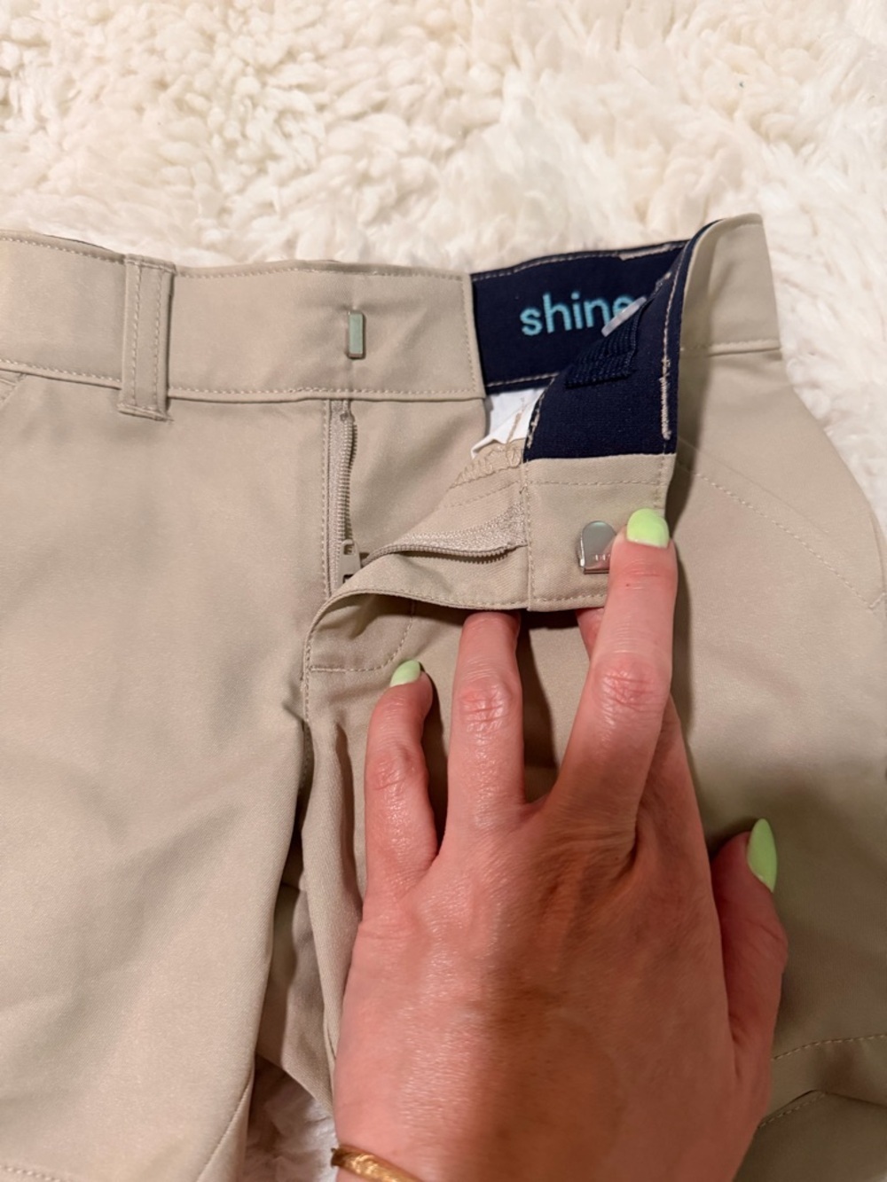 French Toast Girls' Khaki School Shorts - Picture 2 of 5